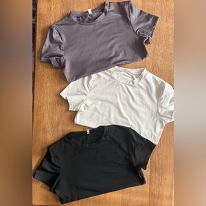 SHEIN Women's T-Shirt Set - Gray, White, Black